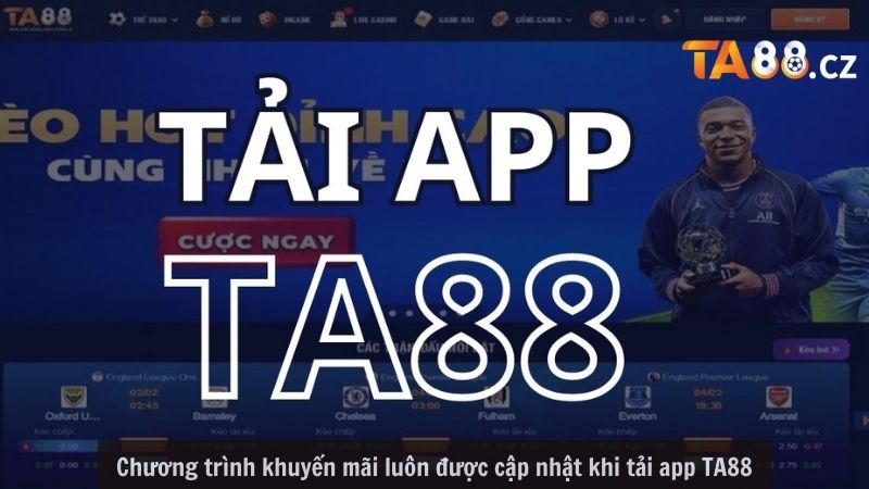 Chương trình khuyến mãi luôn được cập nhật khi tải app TA88